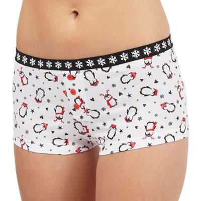 The Collection White penguin print boxer briefs